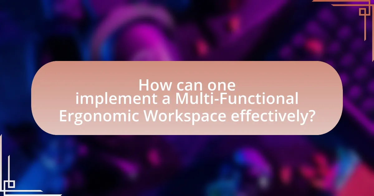 How can one implement a Multi-Functional Ergonomic Workspace effectively?