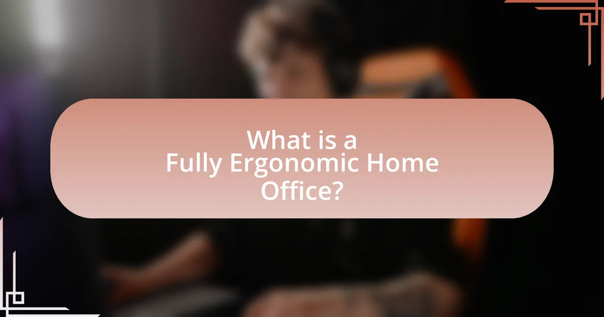 What is a Fully Ergonomic Home Office?