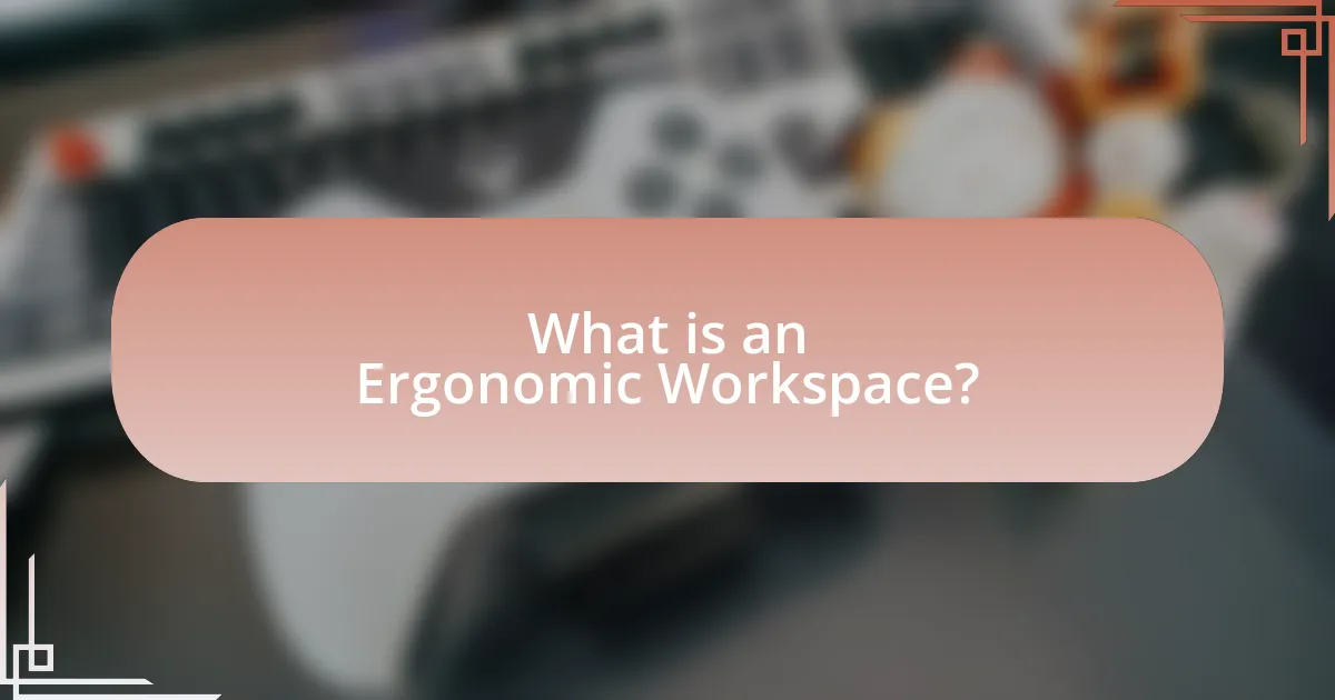 What is an Ergonomic Workspace?