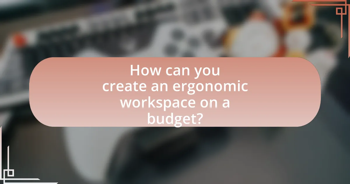 How can you create an ergonomic workspace on a budget?