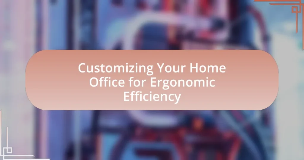 Customizing Your Home Office for Ergonomic Efficiency