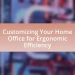 Customizing Your Home Office for Ergonomic Efficiency