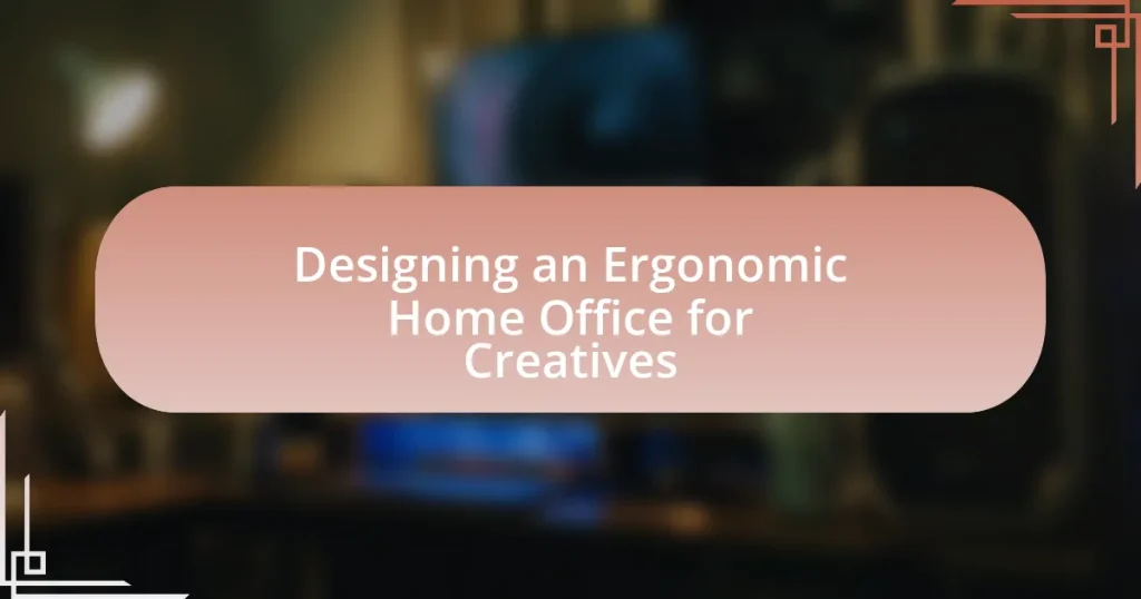 Designing an Ergonomic Home Office for Creatives