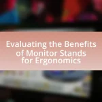 Evaluating the Benefits of Monitor Stands for Ergonomics