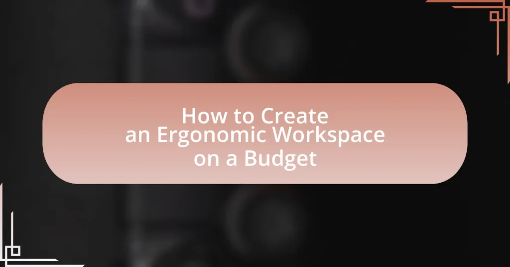 How to Create an Ergonomic Workspace on a Budget