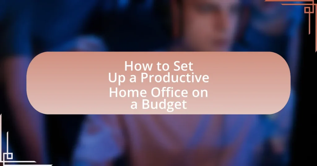 How to Set Up a Productive Home Office on a Budget