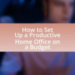 How to Set Up a Productive Home Office on a Budget