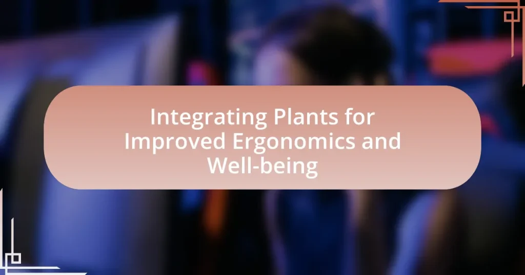 Integrating Plants for Improved Ergonomics and Well-being