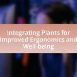 Integrating Plants for Improved Ergonomics and Well-being