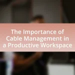 The Importance of Cable Management in a Productive Workspace