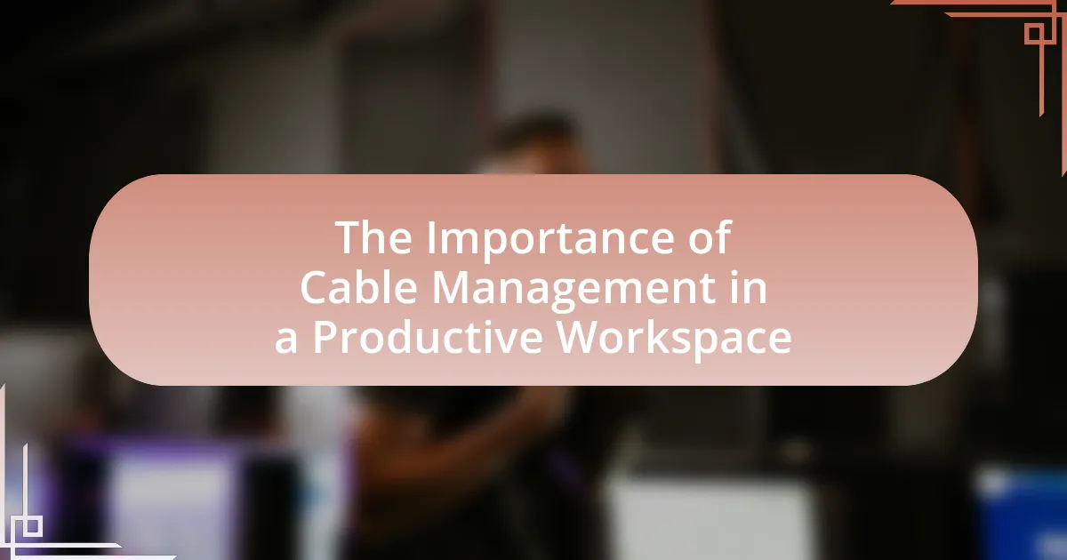 The Importance of Cable Management in a Productive Workspace