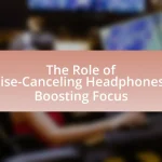 The Role of Noise-Canceling Headphones in Boosting Focus