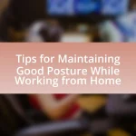 Tips for Maintaining Good Posture While Working from Home